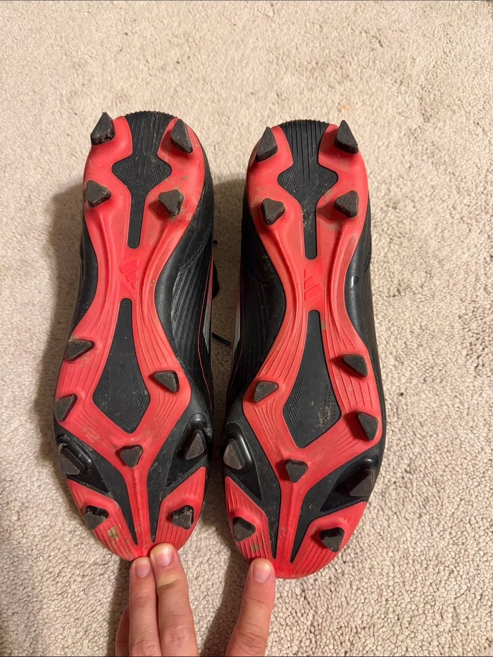 adidas Black and Red Men's Athletic Soccer Shoes